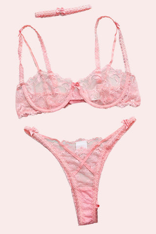 Capricorn Set - Set - Feminine UAE - Sensual Lingerie - Pink - S - - -