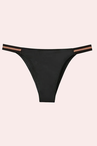 Golden Panties - Panties - Feminine UAE - Sensual Lingerie - S - Black - Buy 6; Get 2 free - Panties -