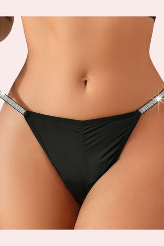Zirconia Panties - Panties - Feminine UAE - Sensual Lingerie - Black - S - Buy 4; Get 2 Free - Panties -